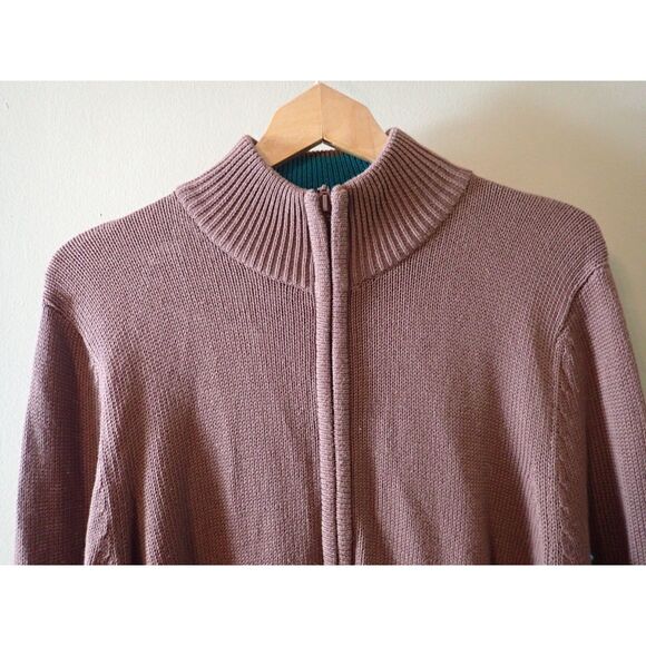 Bob Mackie Wearable Art Brown Full-Zip Sweater Beaded Turquoise Fringe Medium - Picture 3 of 10